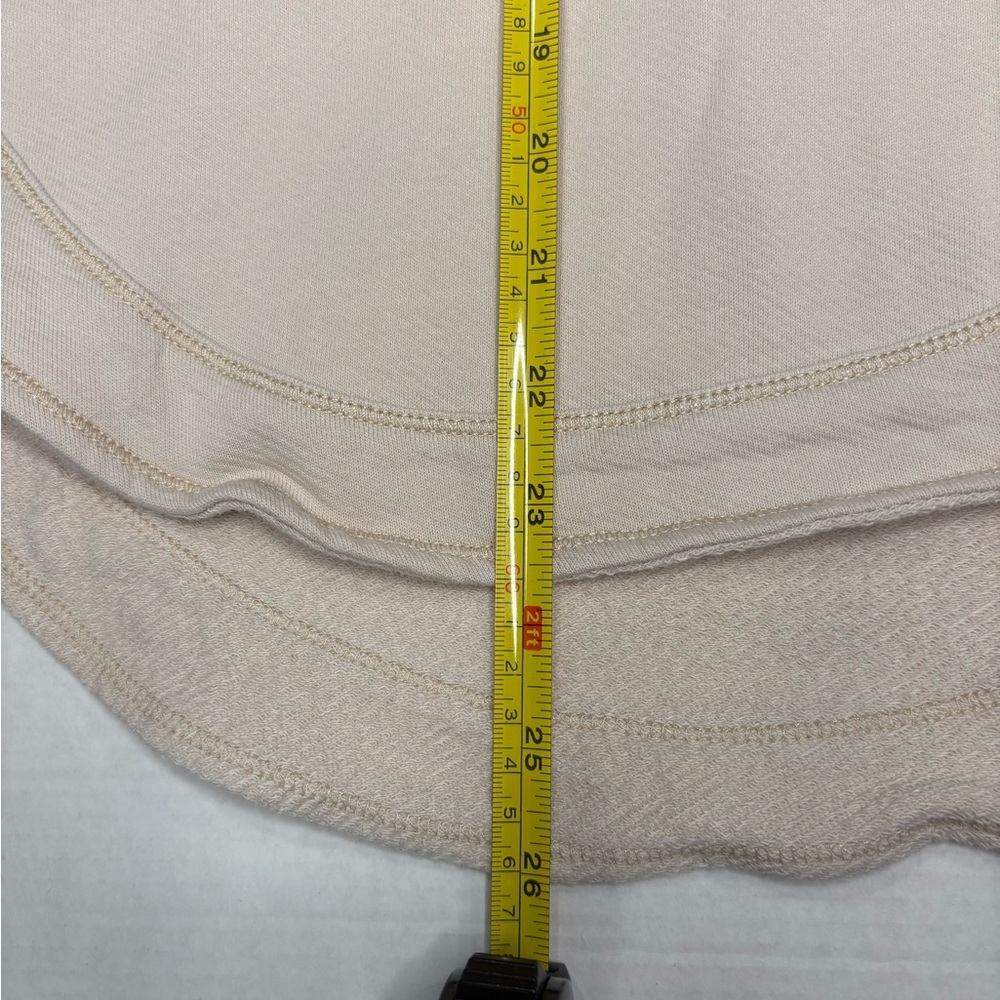 Pilcro Anthropology Cream and Tan V-Neck  Hooded Sweater Women’s Size XS - Picture 4 of 7